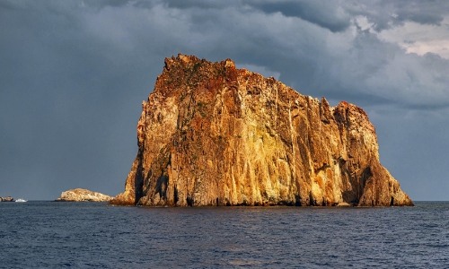 large rock island